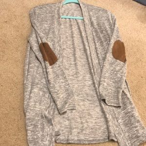 Grey Cardigan with elbow patches! Only worn Once!
